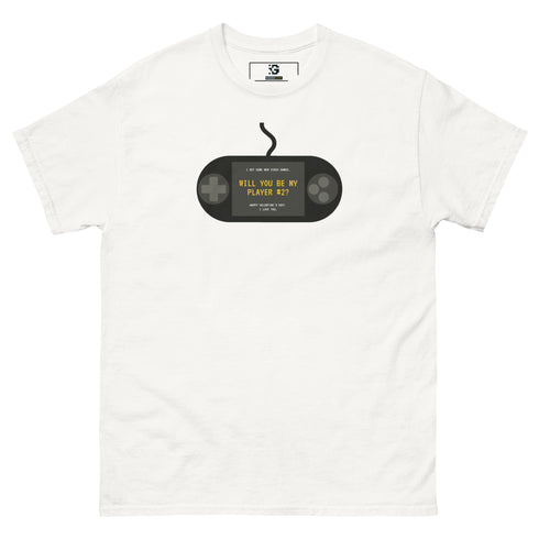 "Will You Be My Player 2" Geeky Valentine's Tee
